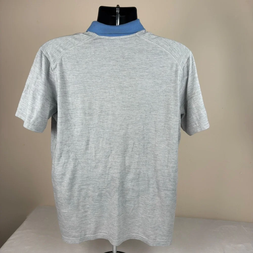 Nike Tampa Bay Rays MLB Polo Shirt Mens XL Gray Blue Heathered Performance Top